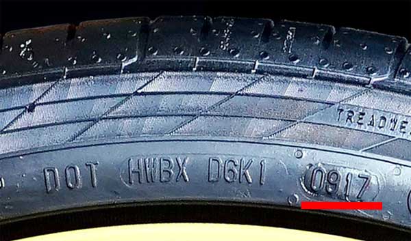DOT Nummer bei gebrauchten Reifen
